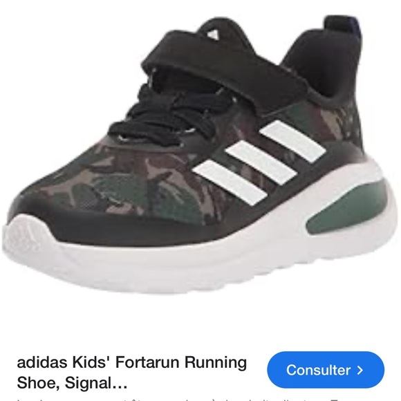 adidas Other - Adidas Kids' Fortarun Running Shoe - Black and Green